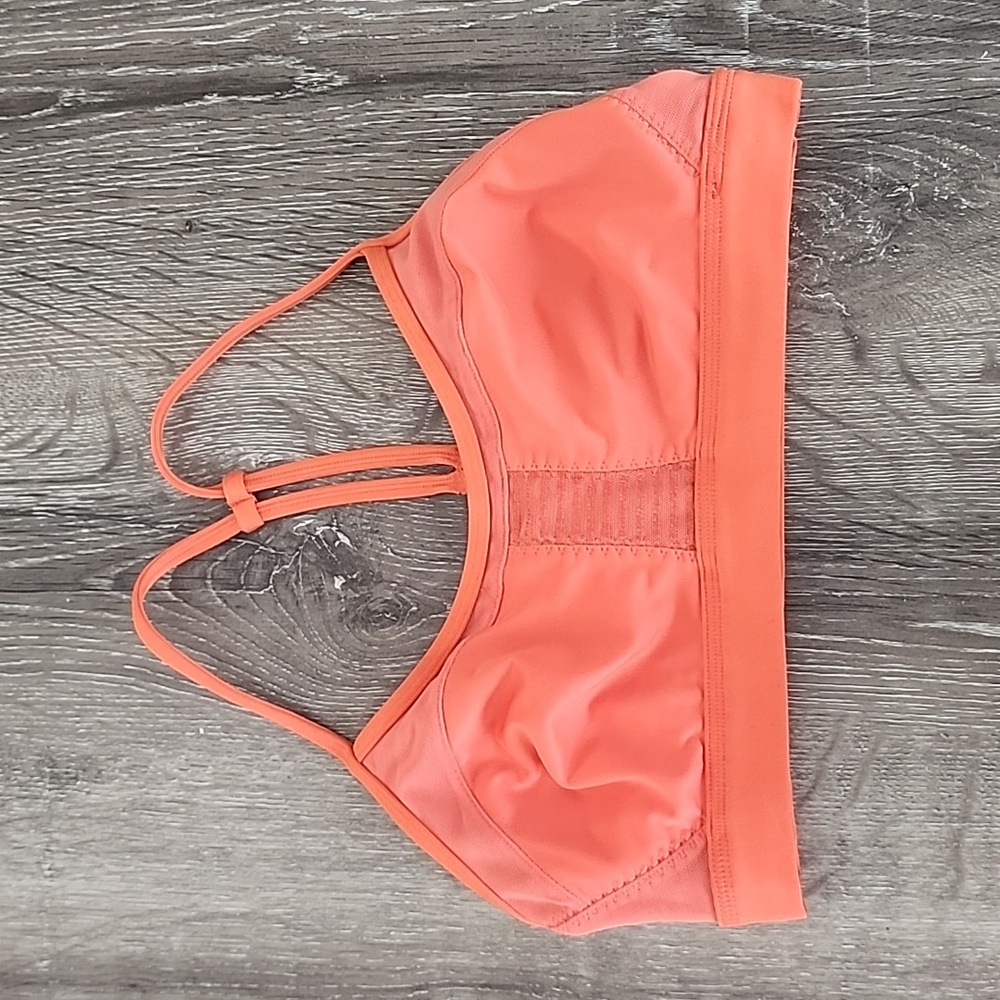 Free People Movement Refine Mesh Sports Bra Vibrant Orange XS